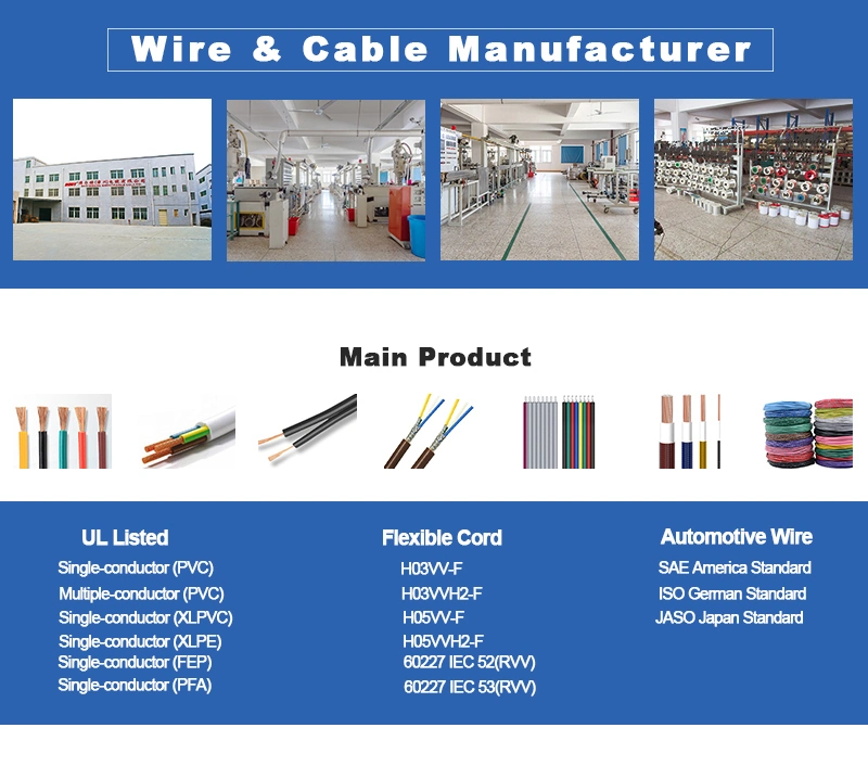 UL20276 Multi Conductor Braided and Flexible Electrical Cable Bare Copper 3 Core 4 Core 5 Core Shield Control Cable