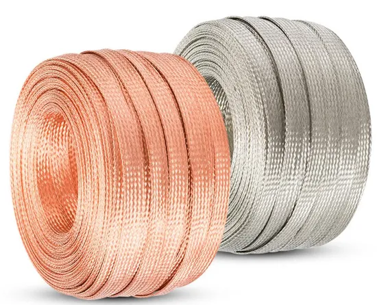 Flat Flexible Bare Braided Copper Wire